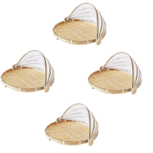 Hand-Woven Food Tent Basket Tray Fruit Vegetable Bread Storage Basket