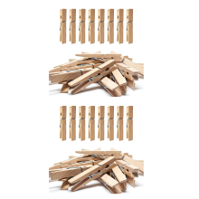 Clothes Pins Heavy Duty with Spring, Wooden Clothespins for Clothes