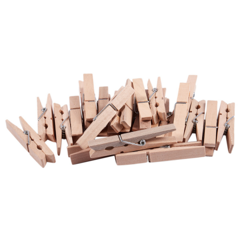Wooden Clothes Pins Pegs Hanging Clips 24 Pcs 1