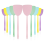 10 Pack Plastic Long Handle Fly Swat for Mosquito Multi-Color Random 7