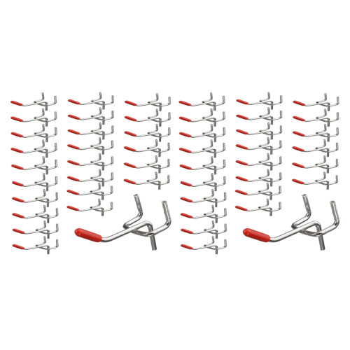 25x Single Pegboard Hooks 50mm Wall Retail Display Shop Peg Fits 25mm