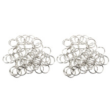 50 x Staple Book Binder 30mm Outer Diameter Loose Leaf Ring Keychain