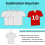 40Pcs Sublimation Keychain Blanks MDF Double Sided Heat Transfer, A 5