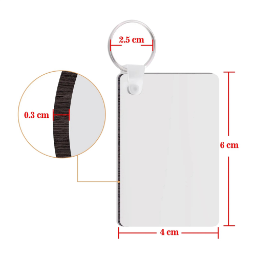 40 Pack Sublimation Keychain Blank Double Sided Heat Transfer Blank 1