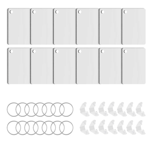 40 Pack Sublimation Keychain Blank Double Sided Heat Transfer Blank 2