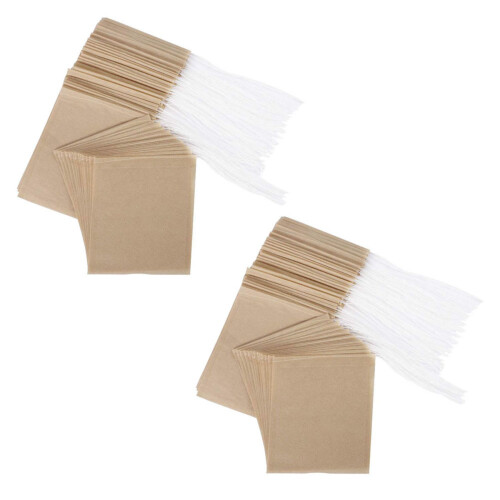 300PCS Tea Filter Bags,Disposable Paper Tea Bag with Drawstring Paper