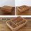 2X Kitchen Cutlery Storage Basket 4 Compartments Rattan Storage Tray 6