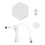 Lampe murale LED hexagonale, alimentation USB, tactile, 3 couleurs 2