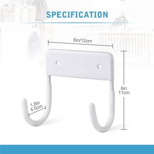 Wall Mounted Holder, Large & Small Ironing Board (Matte White) 2