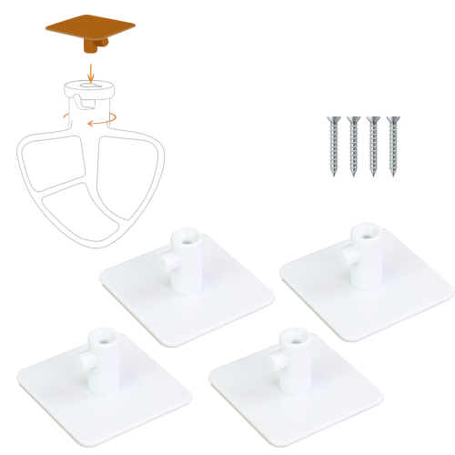 Stand Mixer Attachment Holders 4 Pack Storage Organizer, with Screws 2