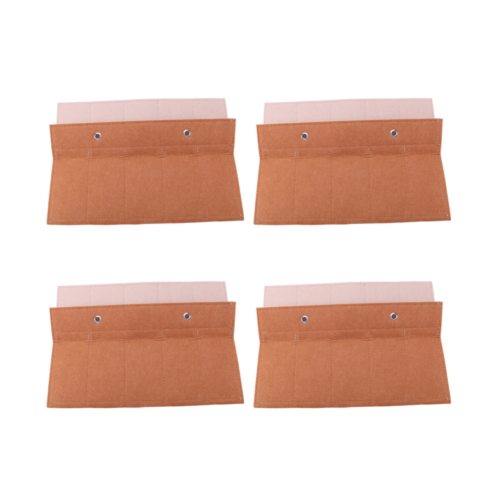 Beige/Brown Organizer Sunglasses Storage 15 Slot Eyewear Holder +