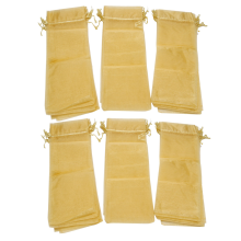 Packaging Organza Wine Bag, Transparent Mesh Gift Bag (Gold,30Pcs)