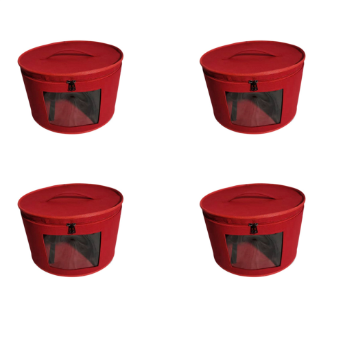 Hat Box Organizer Round Travel Hat Boxes Foldable Hat Storage Bag D