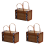 Picnic Woven Basket Wicker Storage Handle Foldable Bamboo Basket B 1