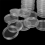 100Pcs 21mm Plastic Coin Capsules Box Storage Clear Round 6