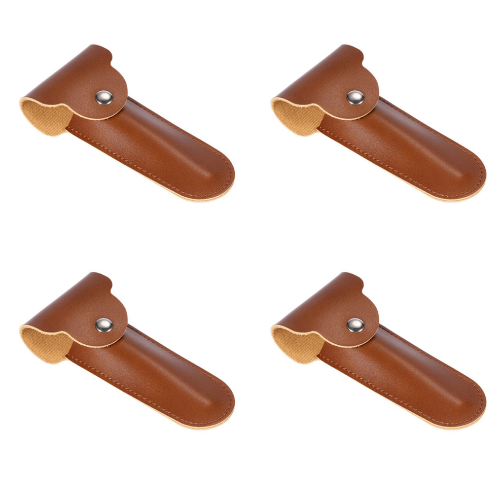 Brown Case Manual Double Edge Safety Razors Container Pu Leather Bag