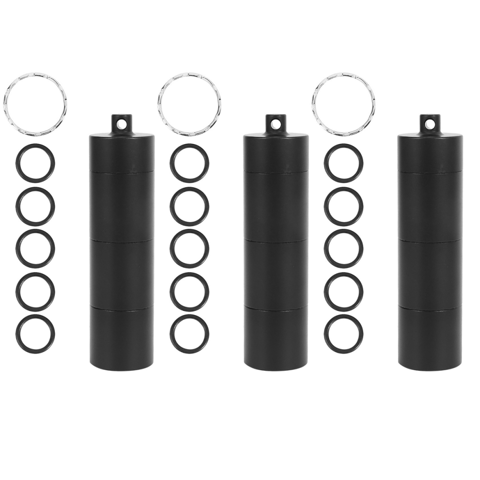 Portable Pill Cases, Keychain for Travel, 3 Compartment Waterproof