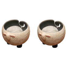 Sleepy Sheep Ceramic Yarn Bowl for Free , 6 W x 4.5inch H