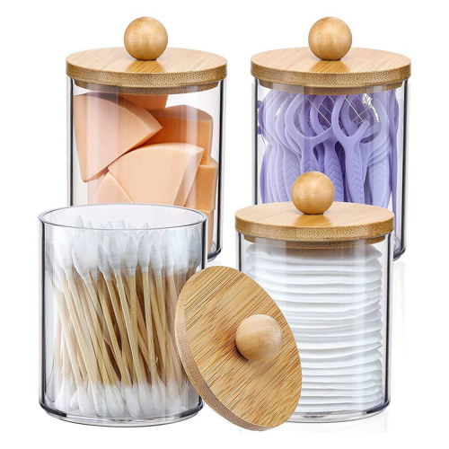 Qtip Holder, Bathroom Organizer Accessories for Cotton Ball,Floss 1