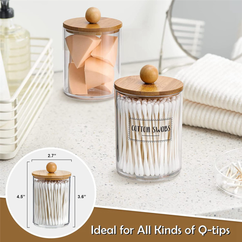 Qtip Holder, Bathroom Organizer Accessories for Cotton Ball,Floss 2