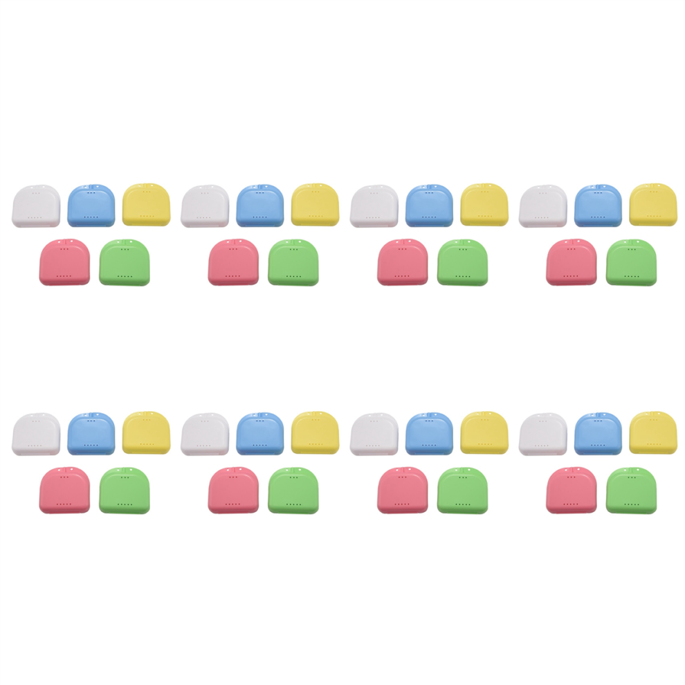 Retainer Case 5Pcs Mouth Guard Case Orthodontic Dental Retainer Box