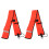 2X 1M Scuba Diving Inflatable Float Signal Tube Sausage,Red 1
