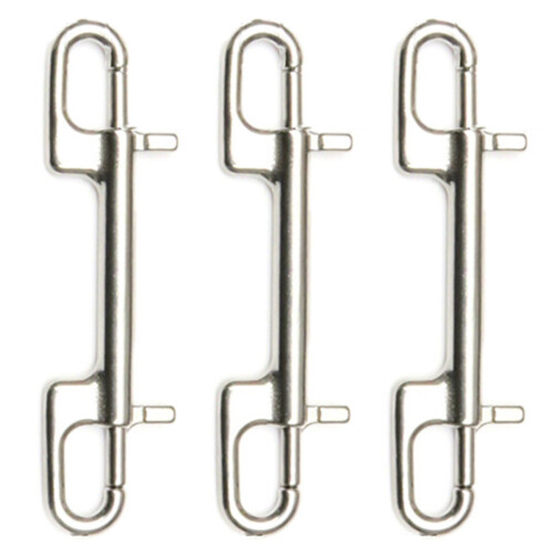 3X Stainless Steel Double Ended Bolt Snap Hook for Diving Pet Leash