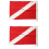 Dive Flag for Scuba Diving with Float, Buoy, Pole 35X50cm 1