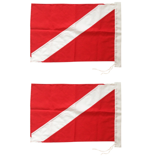 Dive Flag for Scuba Diving with Float, Buoy, Pole 35X50cm