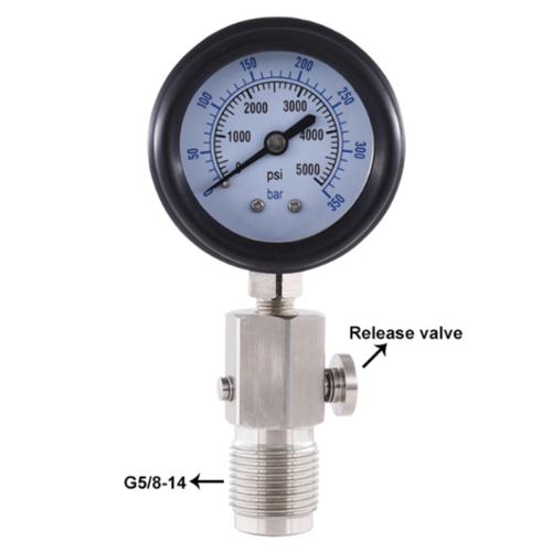 New DIN Air Tank Pressure Checker for Scuba Diving with Handle 2