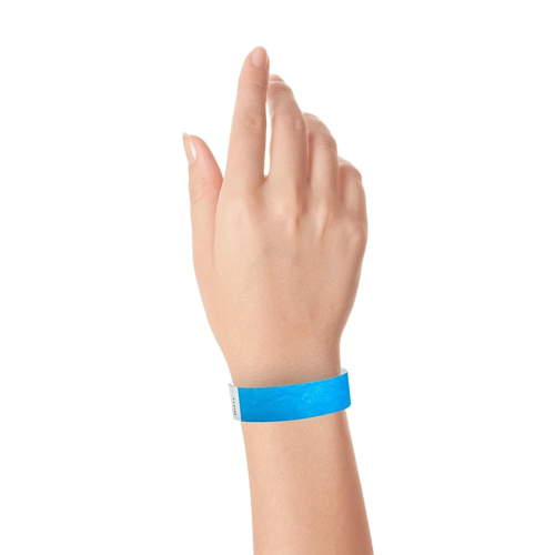 500 Pcs Paper Wristbands Neon Event Wristbands (Blue) 2