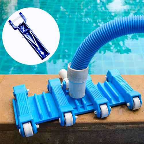 4Pcs Swimming Pool Vacuum Head Handles Pool with 12Pcs V-Shaped Clip 2