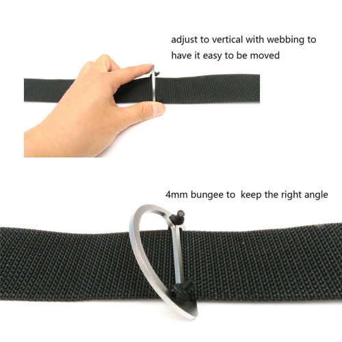 Scuba Diving Stainless Steel Weight Belt Keeper with D-Ring 2