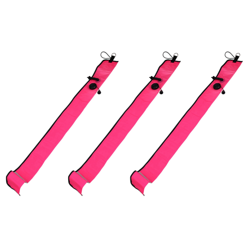 1M Scuba Diving Inflatable Float Signal Tube Sausage,Rose Red