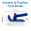 Pool Brush for Step & Corner,Rotatable Hand Scrub Brush with Bristles 5