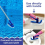 Pool Brush for Step & Corner,Rotatable Hand Scrub Brush with Bristles 6
