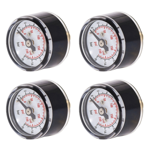 Scuba Diving PCP Air Mini Micro-Pressure Gauge 16Bar,1/8 NPT Thread