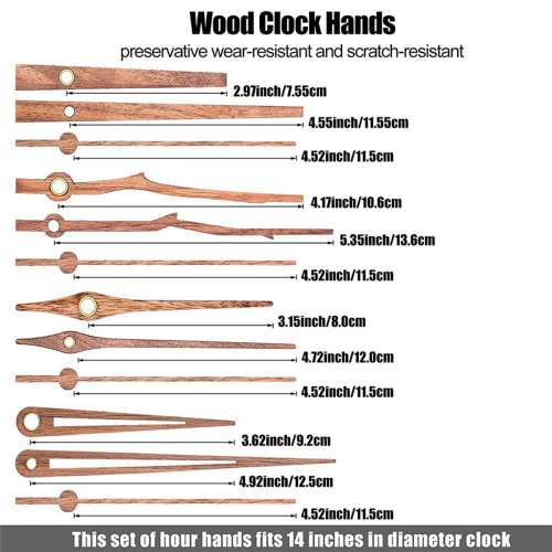 16 Pcs Quartz Clock Movement with 3 Types of Walnut for Clock Repair 1
