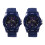 Sport Style Canvas Belt Quartz Wrist Watch Dark Blue 1