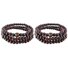 6mm Madera Pulsera Brazalete Collar 108 pcs Bead Budismo Rojo