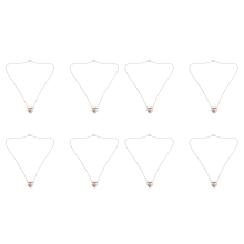 Double Heart Rose Gold Cremation Urn Necklace Pendant Funnel Fill Kit