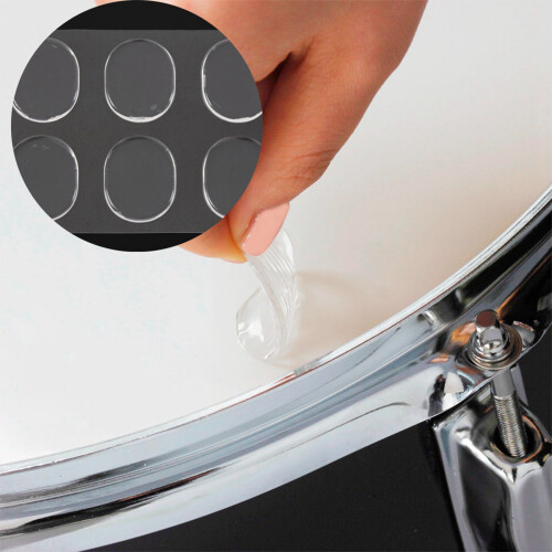 18pcs Snare Drum Mute Muffler Percussion Accessories(Transparent) 2
