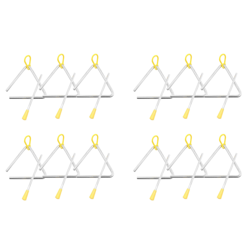 Music Triangle Instrument Set,with 3 Pack Triangle 4 Inch
