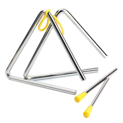 Music Triangle Instrument Set,with 3 Pack Triangle 4 Inch 2