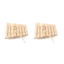 Children Natural Wood Wooden 8 Tone Xylophone Percussion Toy