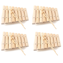 Children Natural Wood Wooden 8 Tone Xylophone Percussion Toy