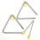 Music Triangle Instrument Set,with 3 Pack Triangle 4 Inch 4