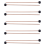 2Pcs Soft Rubber Head Sticks Wood Handle Bell Mallets Black 1