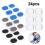 24 Pcs Silicone Drum Damper Pads, Mute Pad Soft Drum Damper Gel Pads 4