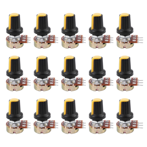 5 x 10K OHM 3 Terminal Linear Taper Rotary Audio B Type Potentiometer ...